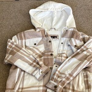 Plaid Hooded Women's Jacket